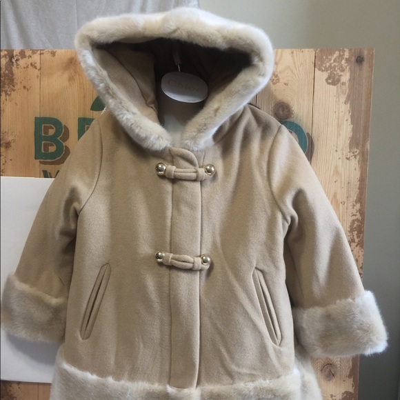 CHLOE GIRLS AUTHENTIC BEIGE WOOL COAT 2X HOST PICK!🎈🎉🙌🏻🥰👏🏻 - Picture 3 of 8